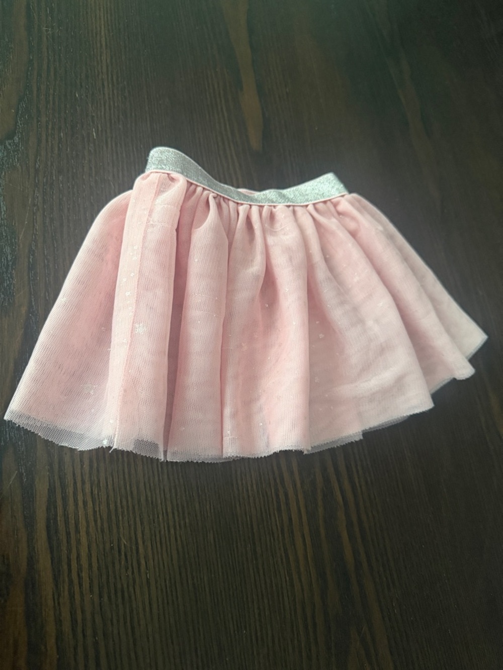 Falls Creek Pink Tulle Skater Skirt with Silver Waistband